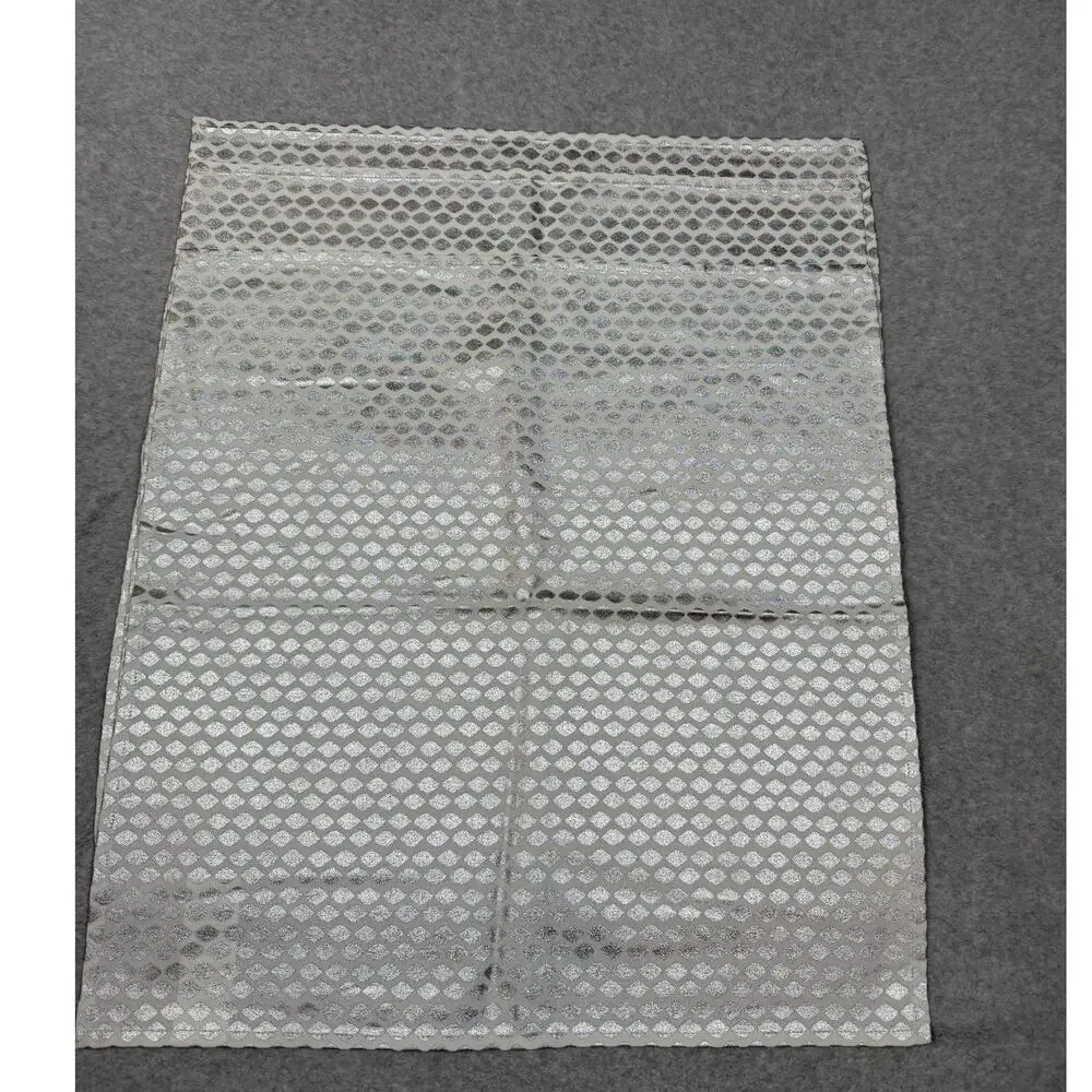 Set Of 3 West Elm Silver Printed Napkins 20x20
